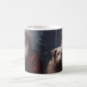 Wolfhound mit dem Weihnachtsmann Weihnachten Kaffeetasse (Mittel)