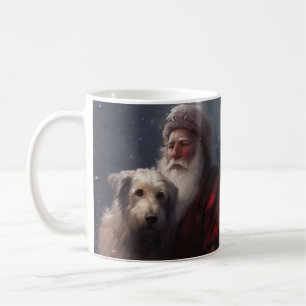 Wolfhound mit dem Weihnachtsmann Weihnachten Kaffeetasse
