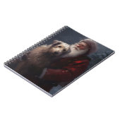 Wolfhound mit dem Weihnachtsmann Weihnachten Notizblock (Linke Seite)