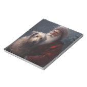 Wolfhound mit dem Weihnachtsmann Weihnachten Notizblock (Rotiert)