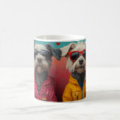 Wolfhound mit Herz-Rose Valentinstag Kaffeetasse (Mittel)