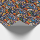 Wolfhound-Trick-oder-Treating Halloween-Kostüme Geschenkpapier (Ecke)
