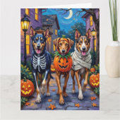 Wolfhound-Trick-oder-Treating Halloween-Kostüme Karte (Vorderseite)