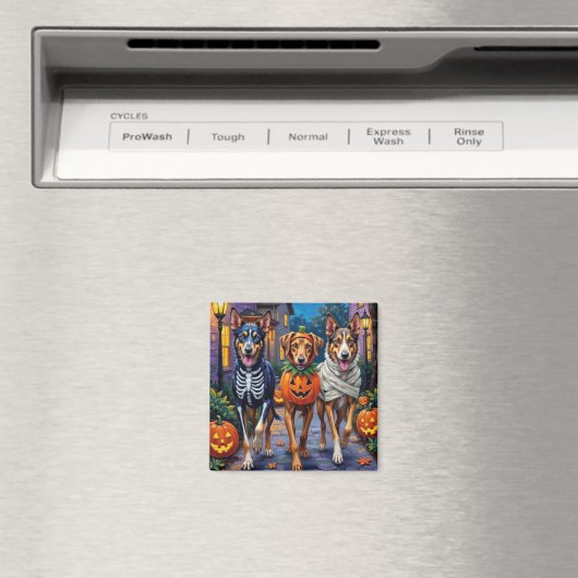 Wolfhound-Trick-oder-Treating Halloween-Kostüme Magnet (In Situ (Geschirrspüler))
