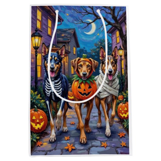 Wolfhound-Trick-oder-Treating Halloween-Kostüme Mittlere Geschenktüte (Vorderseite)