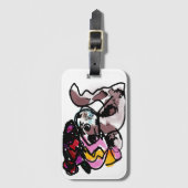 Wolfhound und Blume Freude Gepäckanhänger (Vorderseite Vertikal)