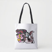 Wolfhound und Blume Freude Tasche (Vorderseite)