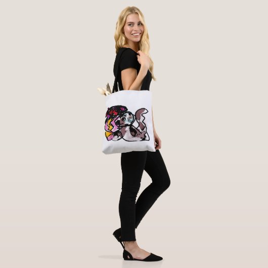 Wolfhound und Blume Freude Tasche (Am Model)
