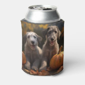 Wolfhound Welpe Herbst Delight Pumpkin Dosenkühler (Kanne Rückseite)