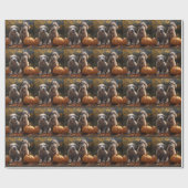 Wolfhound Welpe Herbst Delight Pumpkin Geschenkpapier (Flach)