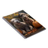 Wolfhound Welpe Herbst Delight Pumpkin Notizblock (Rechte Seite)