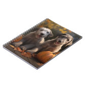 Wolfhound Welpe Herbst Delight Pumpkin Notizblock (Linke Seite)