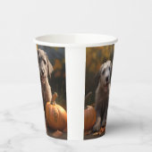 Wolfhound Welpe Herbst Delight Pumpkin Pappbecher (Links)