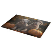 Wolfhound Welpe Herbst Delight Pumpkin Schneidebrett (Ecke)
