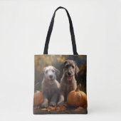 Wolfhound Welpe Herbst Delight Pumpkin Tasche (Vorderseite)