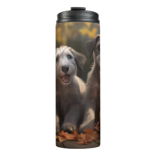 Wolfhound Welpe Herbst Delight Pumpkin Thermosbecher