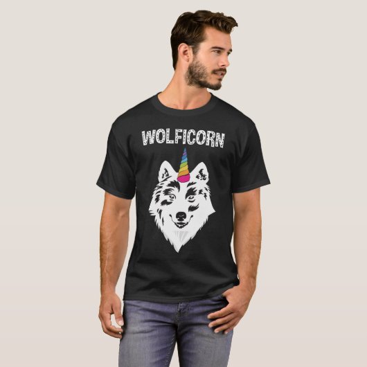 Wolficorn Unicorn für Party T-Shirt (Vorne ganz)