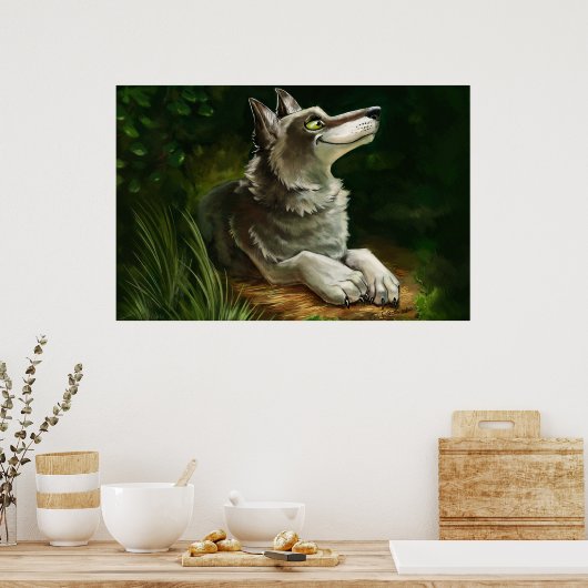 Wolfie Erholung Poster (Küche)