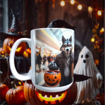 Wolfie Goes Shopping Tasse