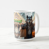 Wolfie Goes Shopping Tasse (VorderseiteRechts)