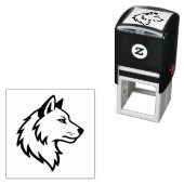 Wolfkopf im Profil Permastempel (Beispiel)