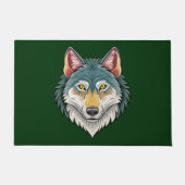 Wolfkopf von vorne fußmatte (Vorderseite)
