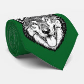 Wolfkopf von vorne krawatte (Gerollt)