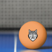 Wolfkopf von vorne tischtennisball (Netto)