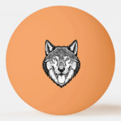 Wolfkopf von vorne tischtennisball (Rückseite)