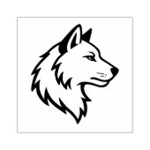 Wolfkopfprofil Gummistempel (Prägung)