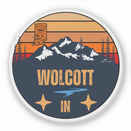 Wolflake, Indiana Aufkleber (Vorderseite)