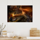 WolfLand Art Poster/Print Poster (Küche)