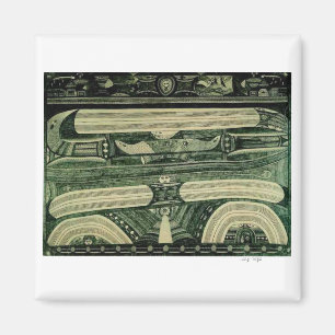 Wölfli "Treibstoff-" schöne Kunst Magnet
