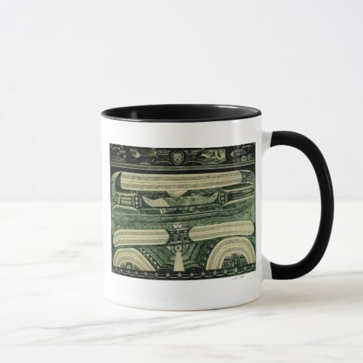 Wölfli "Treibstoff-" schöne Kunst Tasse (Rechts)