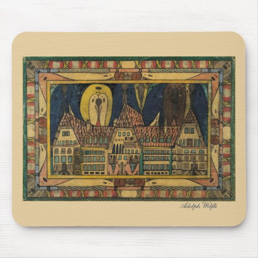 Wölfli "Waldau" schöne Kunst Mousepad (Vorne)