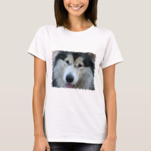 Wolfmalamute-Bild-langer Hülsen-T - Shirt