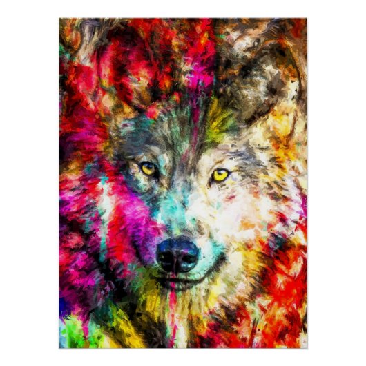 Wolfmalerei Poster (Vorderseite)