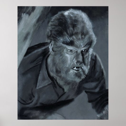 Wolfman Acrylmalerei Poster (Vorne)