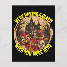 "Wolfman Manor Selfie" Cheesy Chicken Postkarte