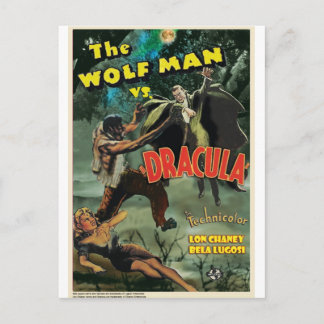 WOLFMAN VS DRACULA von Philip J. Riley Postkarte