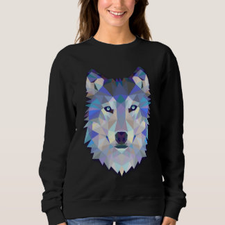 WolfMas, abstrakter Kopf, der Raglan-Sweatshirt Sweatshirt