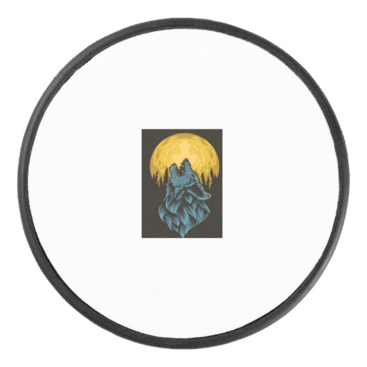 Wolfmond Eishockey Puck (Vorderseite)