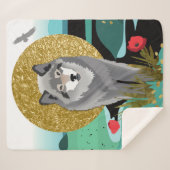 WOLFMOON AURA Sherpa Blanket -3 GRÖSSEN Sherpadecke (Vorderseite (Horizontal))