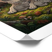 Wolfmutter und Welpen   Poster (Ecke)