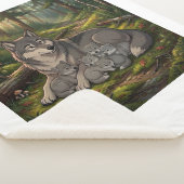 Wolfmutter und Welpen Sherpadecke (3/4)