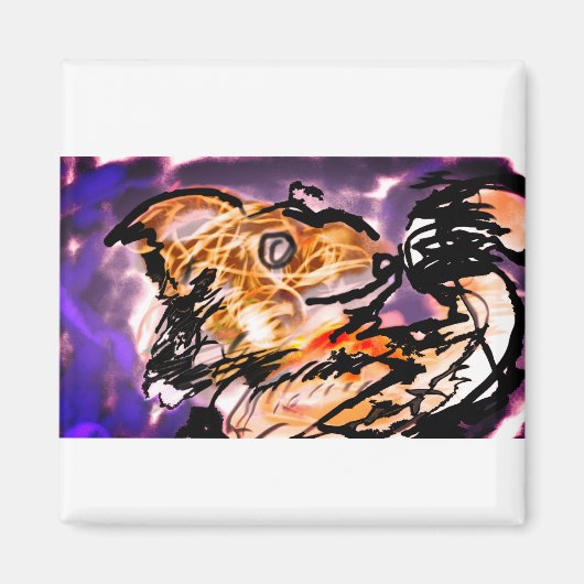 Wolfnacht Allein Magnet (Vorne)