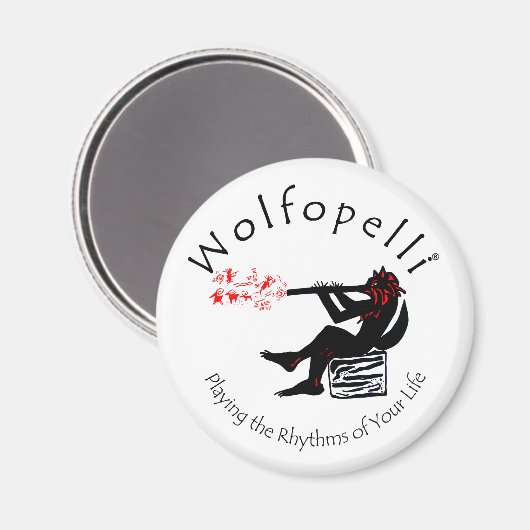 Wolfopelli 9 magnet (Vorderseite/Rückseite)