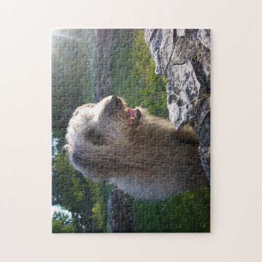 Wolfound Poodle Mix in Sunlit Pasta Puzzle (Vertikal)