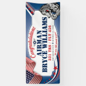 Wolfpack 331 TRS Maskottchen Air Force Abschluss Banner (Vertikal)