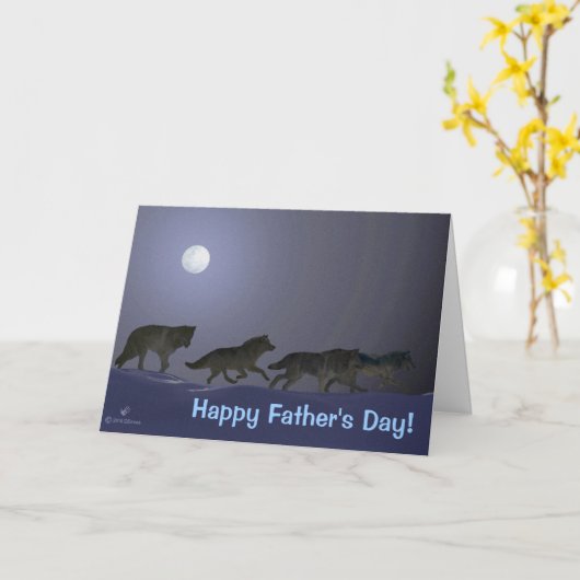 Wolfpack Father's Day Karte (Gelbe Blume)